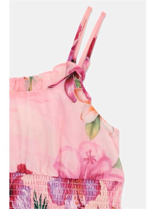 chiffon sl dress pleated dress GUESS | J6GK11 WA2T0P9LB